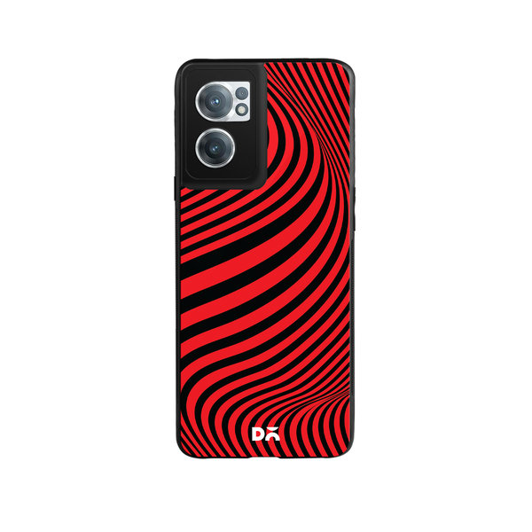 

DailyObjects Red Waves Glass Case Cover For OnePlus Nord CE 2