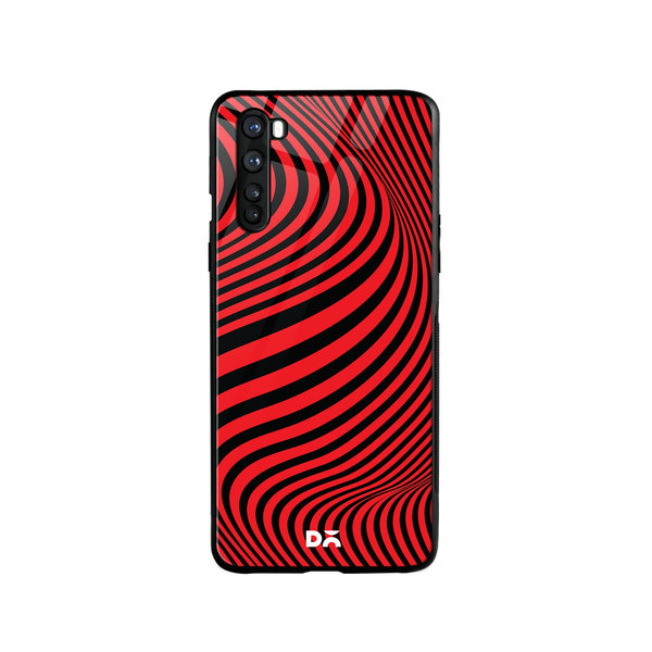 

DailyObjects Red Waves Glass Case Cover For OnePlus Nord