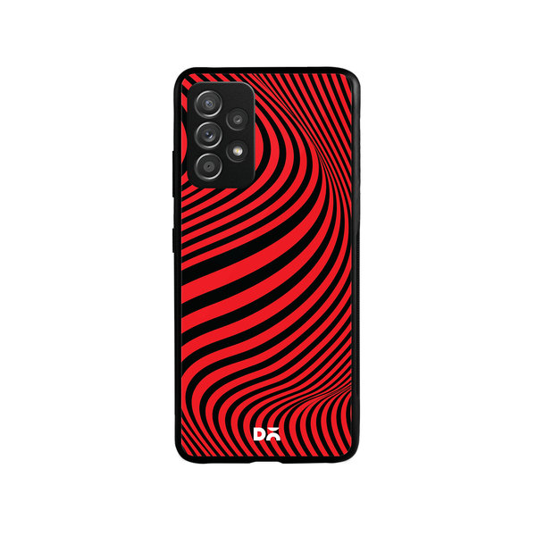 

DailyObjects Red Waves Glass Case Cover For Samsung Galaxy A52