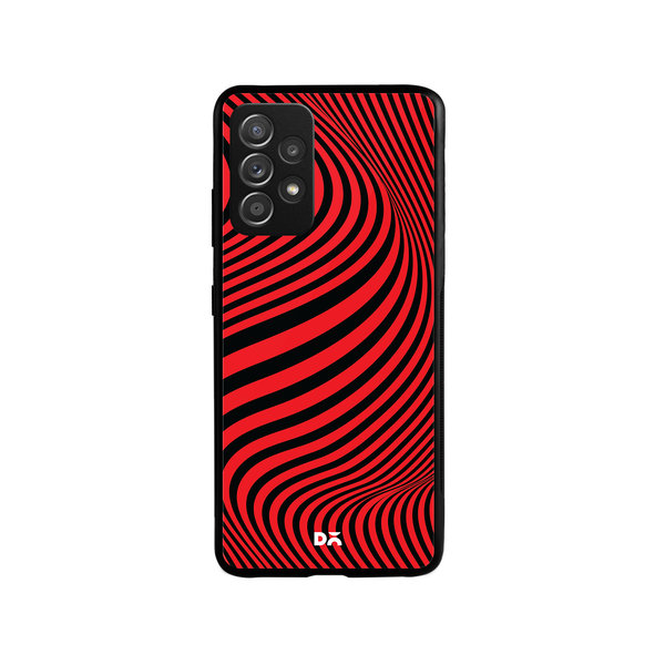 

DailyObjects Red Waves Glass Case Cover For Samsung Galaxy A53