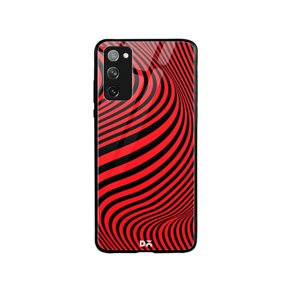 

DailyObjects Red Waves Glass Case Cover For Samsung Galaxy S20 FE
