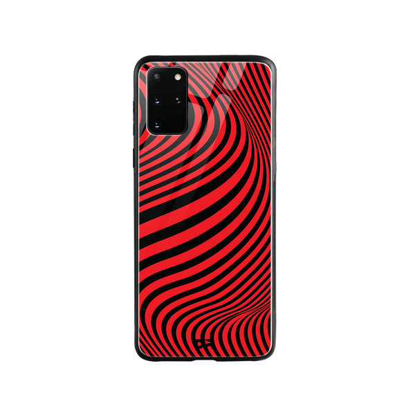 

DailyObjects Red Waves Glass Case Cover For Samsung Galaxy S20 Plus