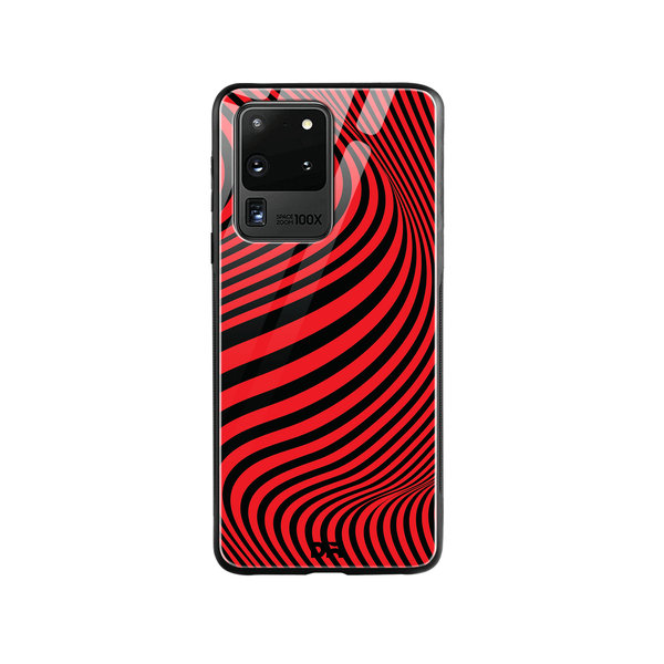 

DailyObjects Red Waves Glass Case Cover For Samsung Galaxy S20 Ultra