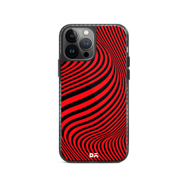 

DailyObjects Red Waves Stride 2.0 Case Cover For iPhone 15 Pro