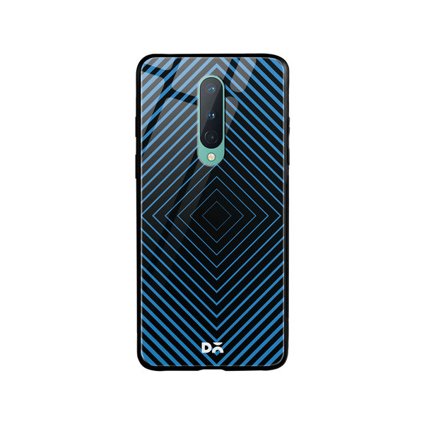 

DailyObjects Rhombus Aqua Glass Case Cover For OnePlus 8