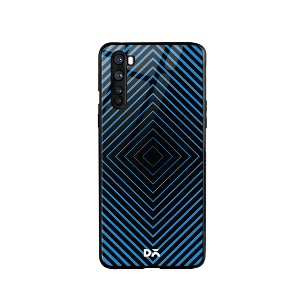 

DailyObjects Rhombus Aqua Glass Case Cover For OnePlus Nord