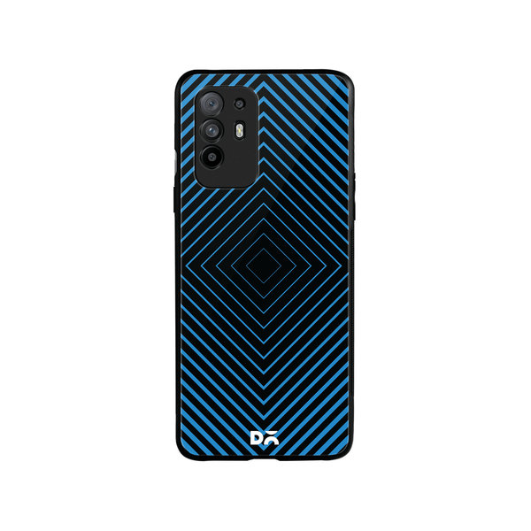

DailyObjects Rhombus Aqua Glass Case Cover For Oppo F19 Pro Plus