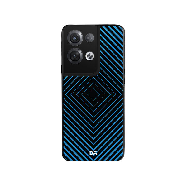 

DailyObjects Rhombus Aqua Glass Case Cover For Oppo Reno 8