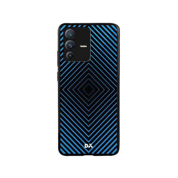 DailyObjects Rhombus Aqua Glass Case Cover For Vivo V23