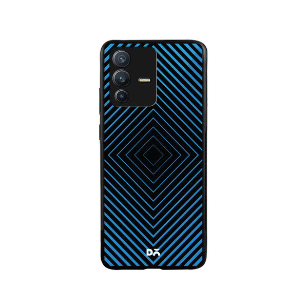 

DailyObjects Rhombus Aqua Glass Case Cover For Vivo V23 Pro