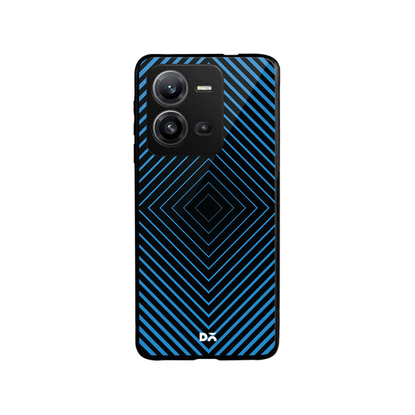 

DailyObjects Rhombus Aqua Glass Case Cover For Vivo V25
