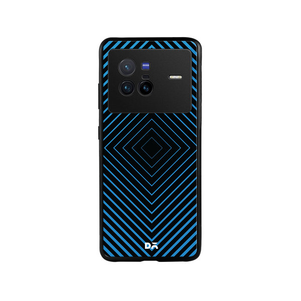 

DailyObjects Rhombus Aqua Glass Case Cover For Vivo X80