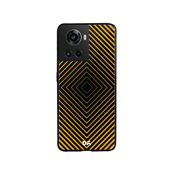 

DailyObjects Rhombus Ochre Glass Case Cover For OnePlus 10R