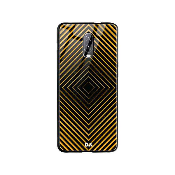 

DailyObjects Rhombus Ochre Glass Case Cover For OnePlus 7