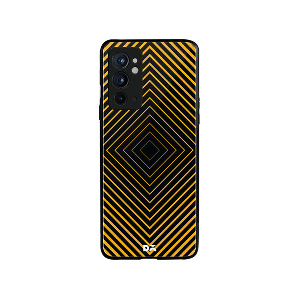 

DailyObjects Rhombus Ochre Glass Case Cover For OnePlus 9RT