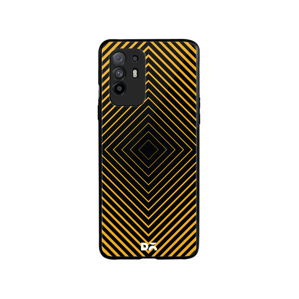 

DailyObjects Rhombus Ochre Glass Case Cover For Oppo F19 Pro Plus