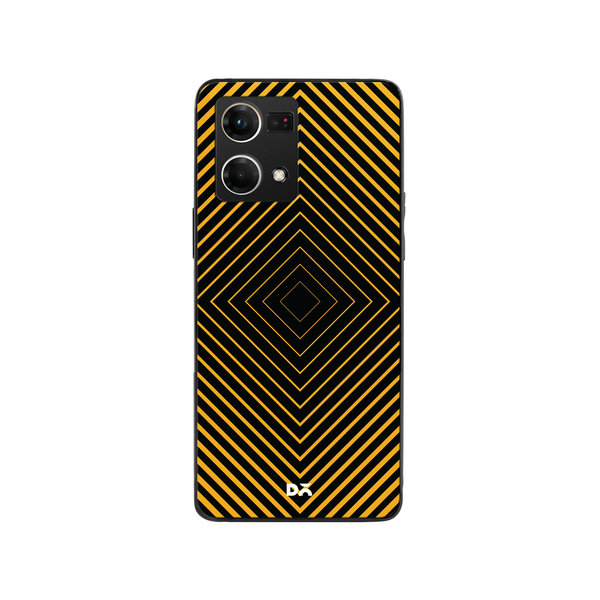 

DailyObjects Rhombus Ochre Glass Case Cover For Oppo Reno 7