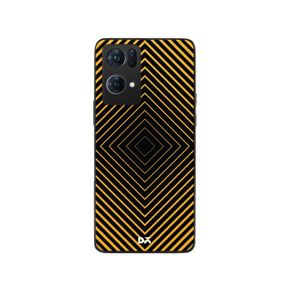 

DailyObjects Rhombus Ochre Glass Case Cover For Oppo Reno 7 Pro