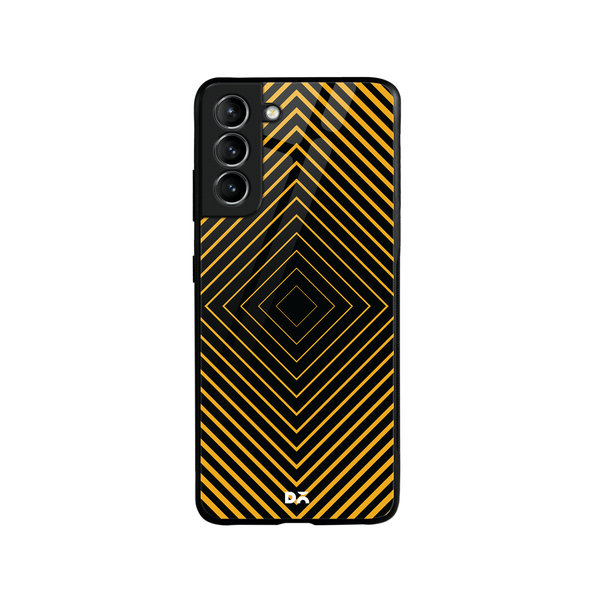 

DailyObjects Rhombus Ochre Glass Case Cover For Samsung Galaxy S21