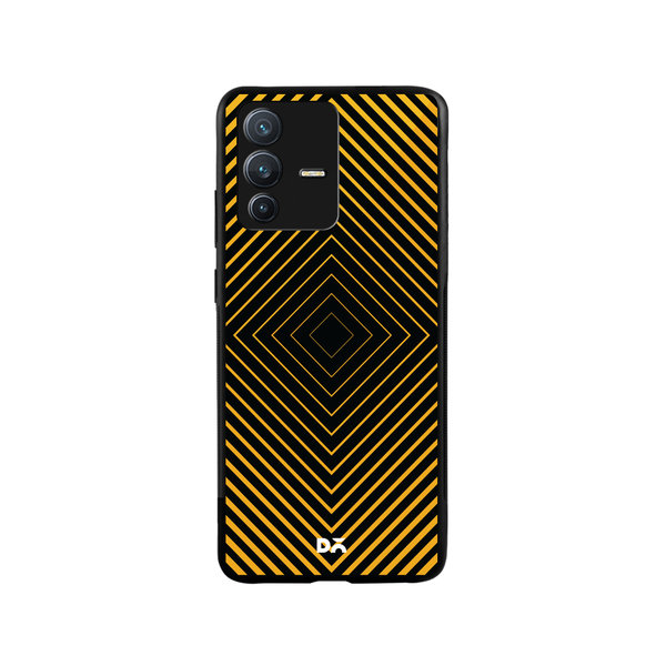 

DailyObjects Rhombus Ochre Glass Case Cover For Vivo V23 Pro