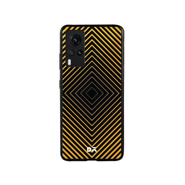 

DailyObjects Rhombus Ochre Glass Case Cover For Vivo X60