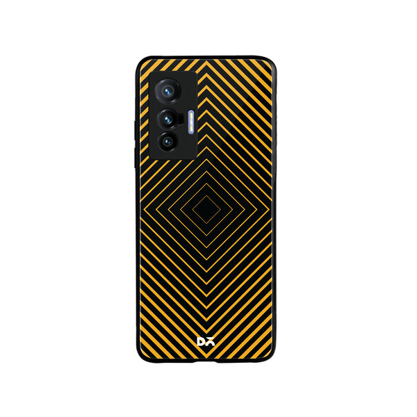 

DailyObjects Rhombus Ochre Glass Case Cover For Vivo X70