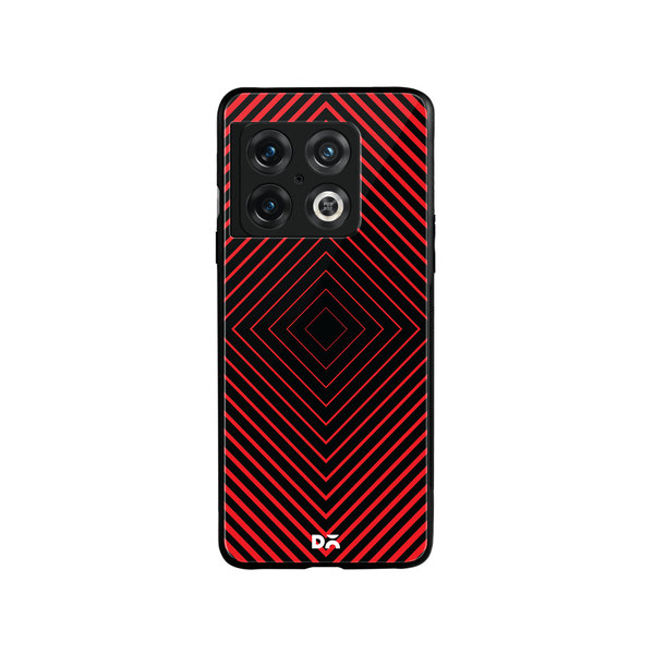 

DailyObjects Rhombus Red Glass Case Cover For OnePlus 10 Pro