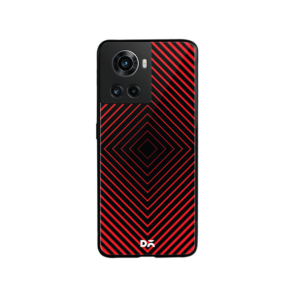 

DailyObjects Rhombus Red Glass Case Cover For OnePlus 10R
