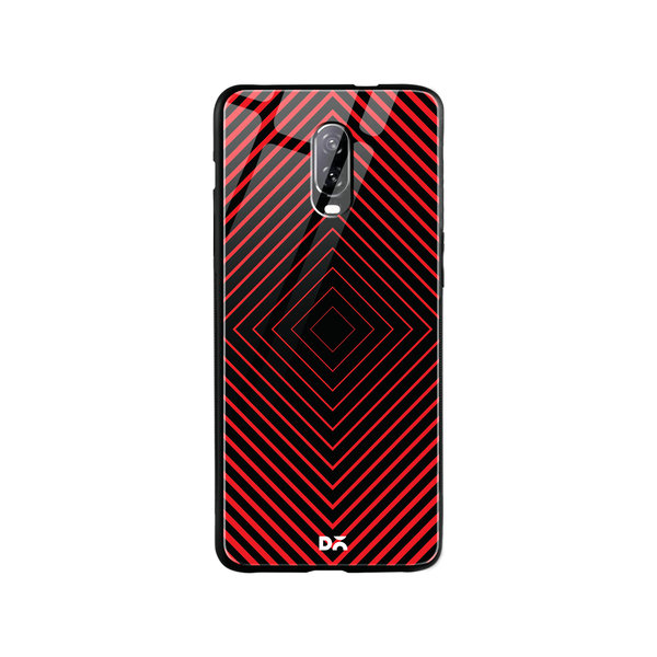 

DailyObjects Rhombus Red Glass Case Cover For OnePlus 7