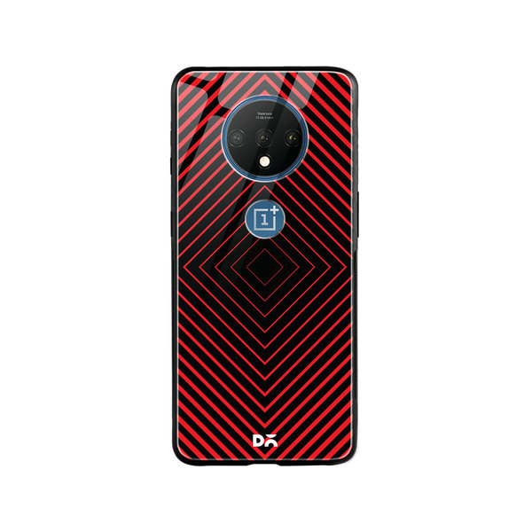 

DailyObjects Rhombus Red Glass Case Cover For OnePlus 7T