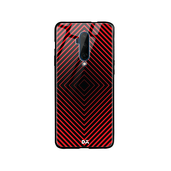 

DailyObjects Rhombus Red Glass Case Cover For OnePlus 7T Pro
