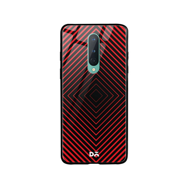 

DailyObjects Rhombus Red Glass Case Cover For OnePlus 8