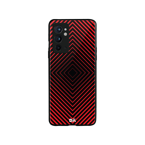

DailyObjects Rhombus Red Glass Case Cover For OnePlus 9RT