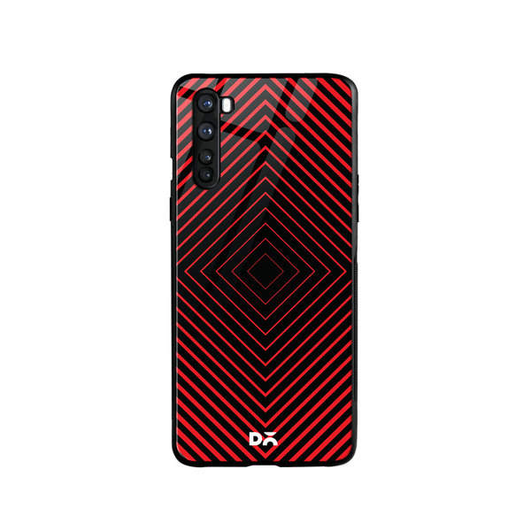 

DailyObjects Rhombus Red Glass Case Cover For OnePlus Nord