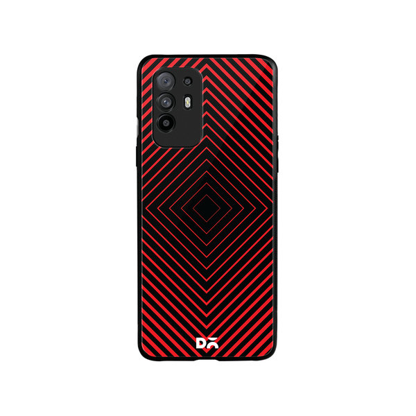 

DailyObjects Rhombus Red Glass Case Cover For Oppo F19 Pro Plus