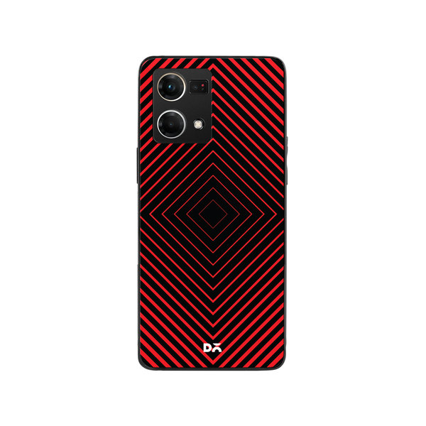 

DailyObjects Rhombus Red Glass Case Cover For Oppo F21 Pro