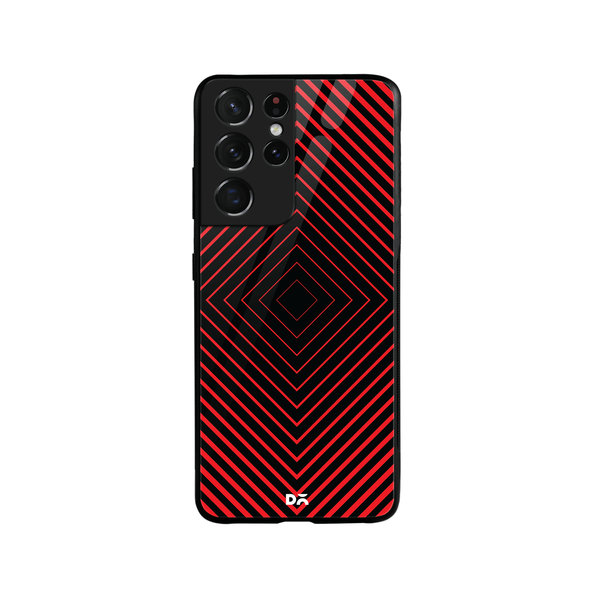 

DailyObjects Rhombus Red Glass Case Cover For Samsung Galaxy S21 Ultra