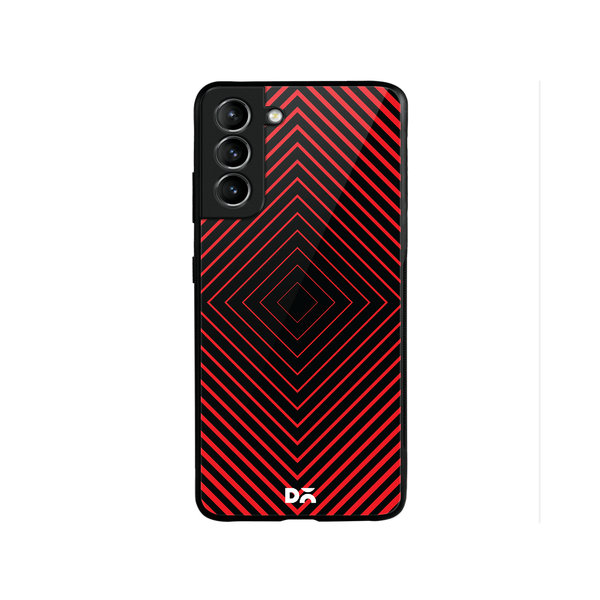 DailyObjects Rhombus Red Glass Case Cover For Samsung Galaxy S22