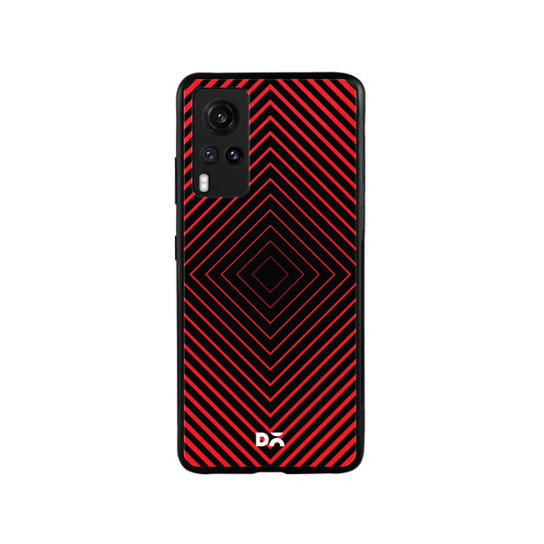

DailyObjects Rhombus Red Glass Case Cover For Vivo X60