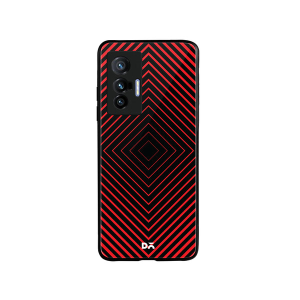 

DailyObjects Rhombus Red Glass Case Cover For Vivo X70