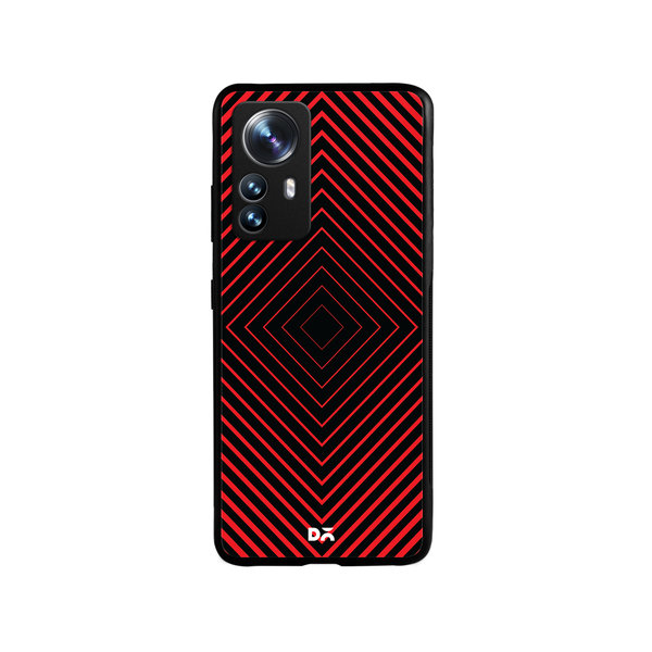 

DailyObjects Rhombus Red Glass Case Cover For Xiaomi 12 Pro