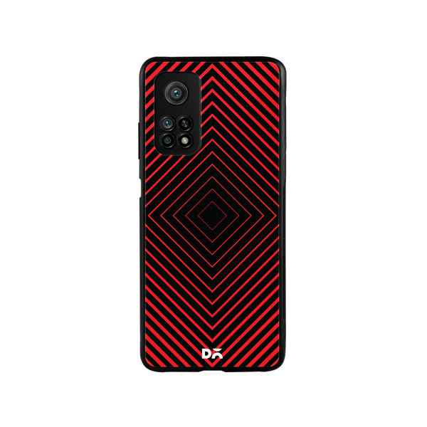

DailyObjects Rhombus Red Glass Case Cover For Xiaomi Mi 10T