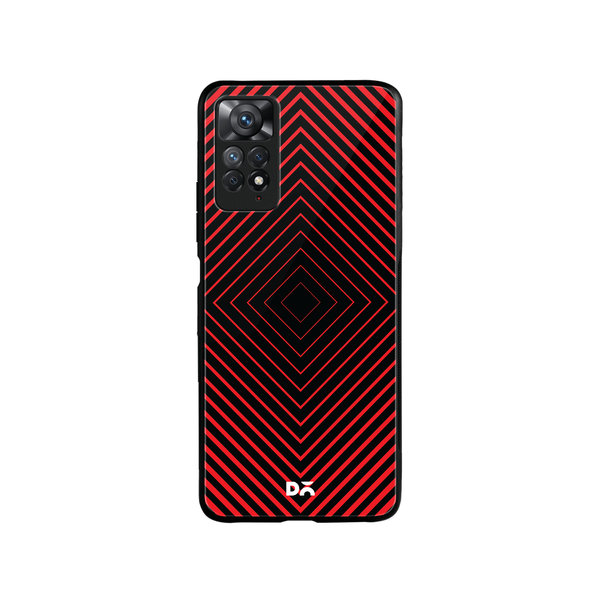 

DailyObjects Rhombus Red Glass Case Cover For Xiaomi Redmi Note 11 Pro