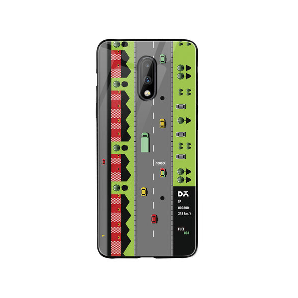 

DailyObjects Road Rage Glass Case Cover For OnePlus 7