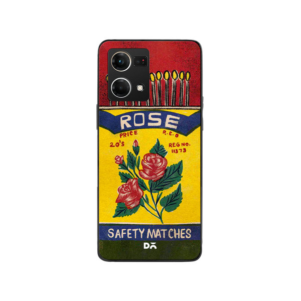 

DailyObjects Rose Matchbox Glass Case Cover For Oppo F21 Pro
