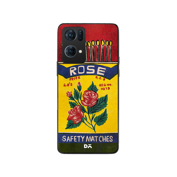 

DailyObjects Rose Matchbox Glass Case Cover For Oppo Reno 7 Pro
