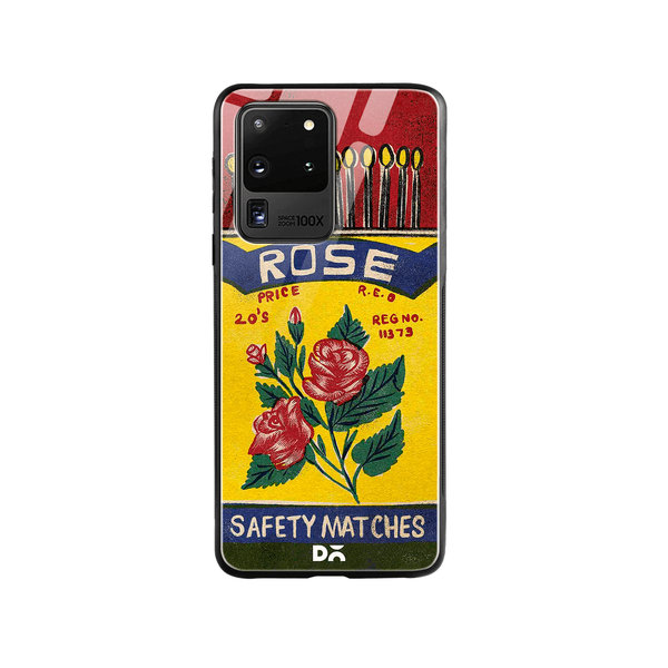 

DailyObjects Rose Matchbox Glass Case Cover For Samsung Galaxy S20 Ultra