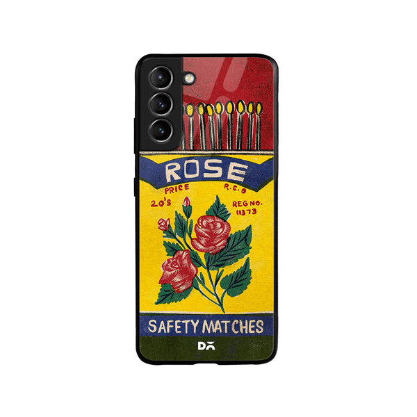 

DailyObjects Rose Matchbox Glass Case Cover For Samsung Galaxy S21 Plus