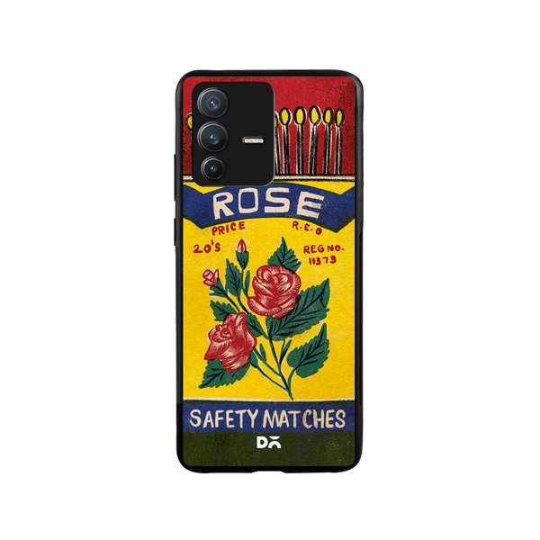 

DailyObjects Rose Matchbox Glass Case Cover For Vivo V23