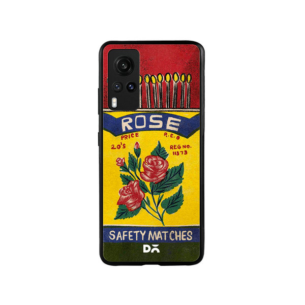 

DailyObjects Rose Matchbox Glass Case Cover For Vivo X60